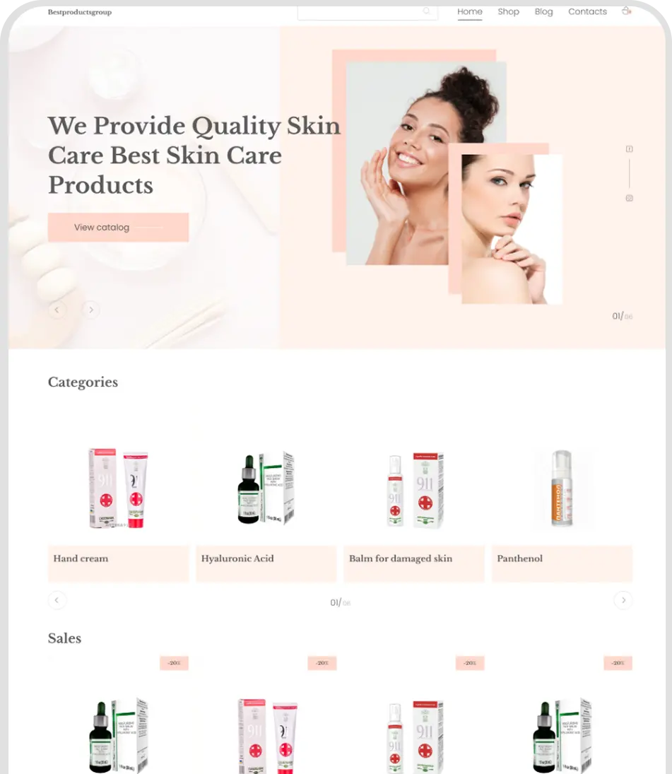 Best Products Group — website interface 1