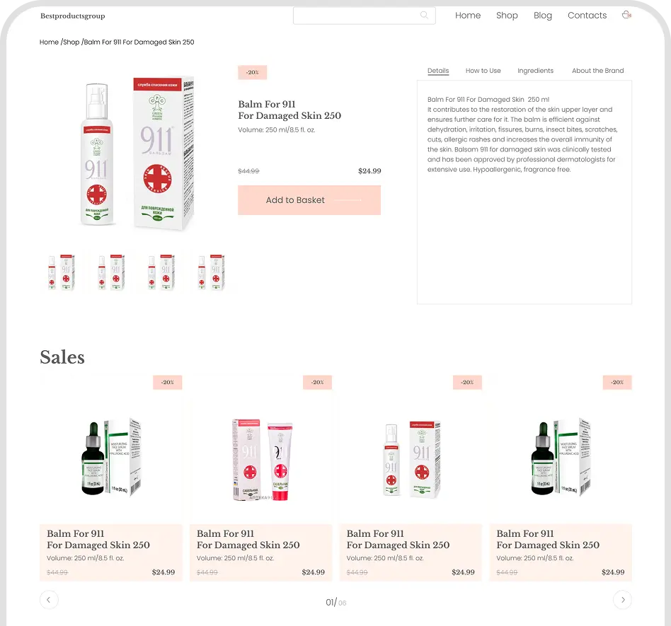 Best Products Group — website interface 2
