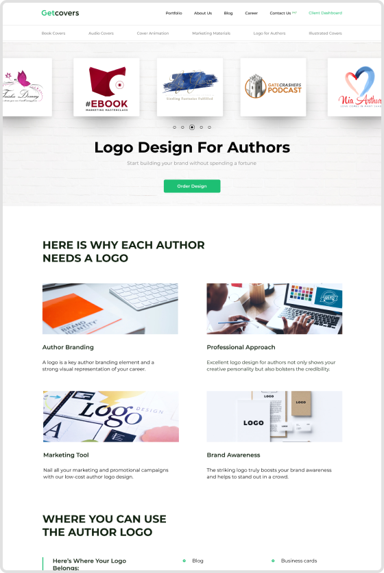 Логотипи для авторів