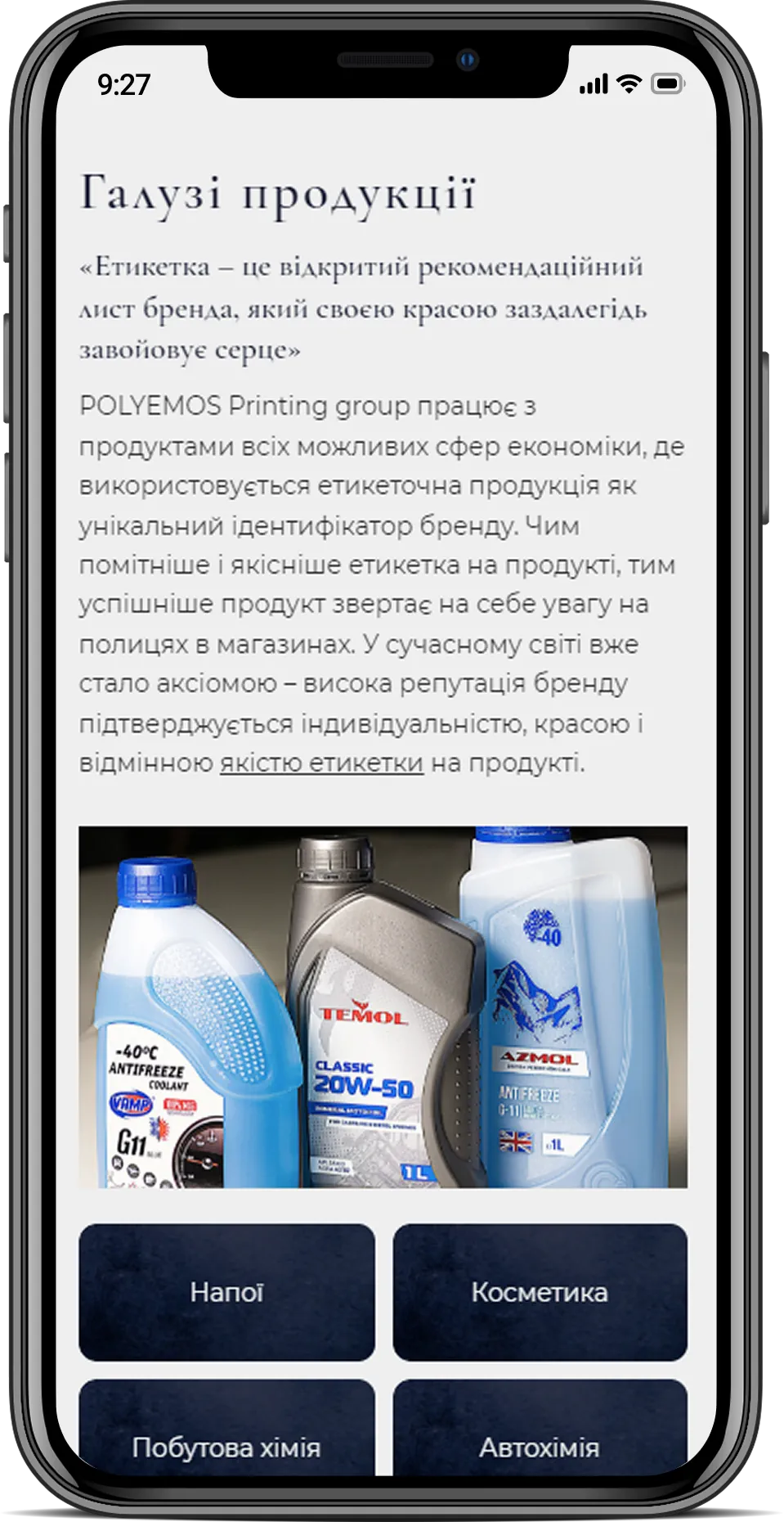 Мобільна версія – adaptive page