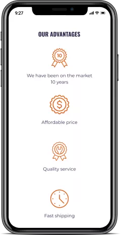 Mobile version – adaptive page